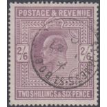 GREAT BRITAIN STAMPS : 1902 2/6 Lilac, very fine used ,