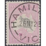 STAMPS AUSTRALIA 1922 10/- Grey and Pale Aniline Pink, fine used,