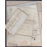 GREAT BRITAIN POSTAL HISTORY : Batch of 11 pre-stamp wrappers,
