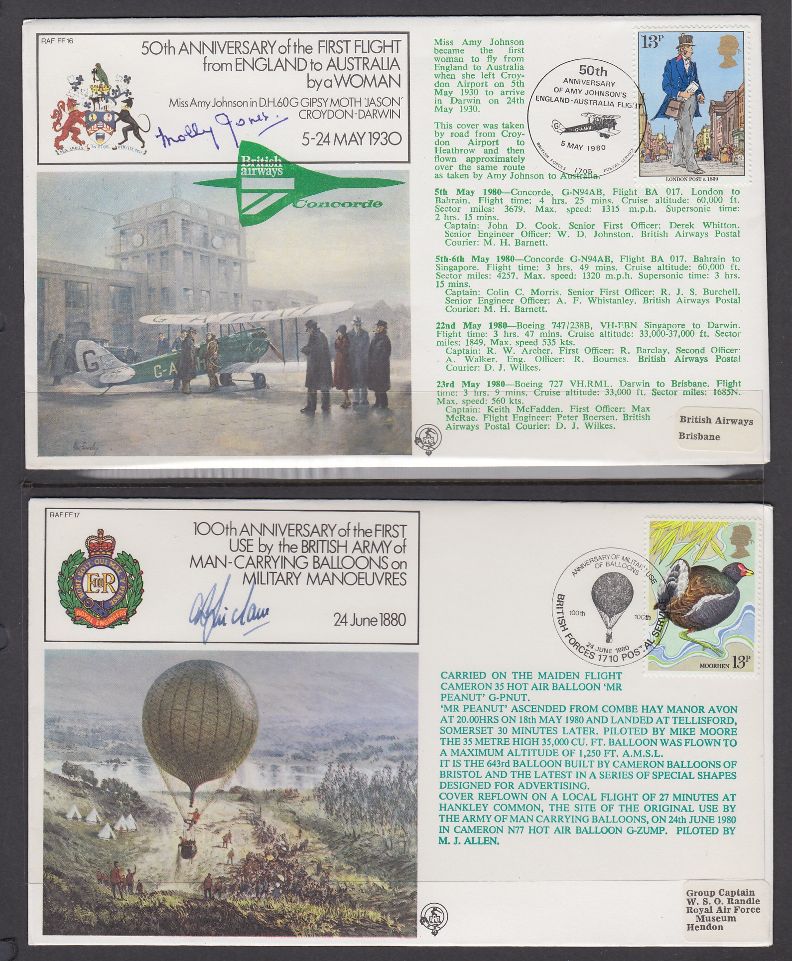 STAMPS POSTAL HISTORY : RAF signed cover - Image 4 of 9