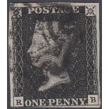 GREAT BRITAIN PENNY BLACK Plate 5 letter