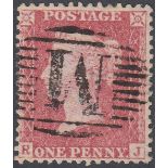 GREAT BRITAIN STAMPS 1857 1d Red plate 45,