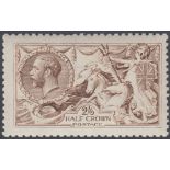 GREAT BRITAIN STAMPS : 1915 DLR 2/6 Grey Brown (worn plate),