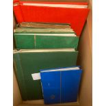 STAMPS : WORLD, box with various albums & stockbooks.