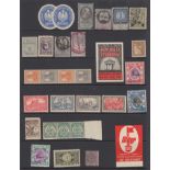 STAMPS : World selection in album with 30 stock pages, some double sided, packed with Fiscals,