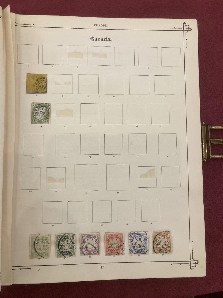 STAMPS : WORLD, 1892 Imperial Postage Stamp Album with metal clasp. - Image 4 of 4
