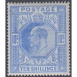 GREAT BRITAIN STAMPS : 1902 10/- Ultramarine unmounted mint example,