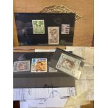 STAMPS : Small glory box with a couple of albums of GB plus a couple of cigar boxes with loose