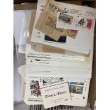 STAMPS : Small box of Isle of Mann covers and cards, including early slogans,