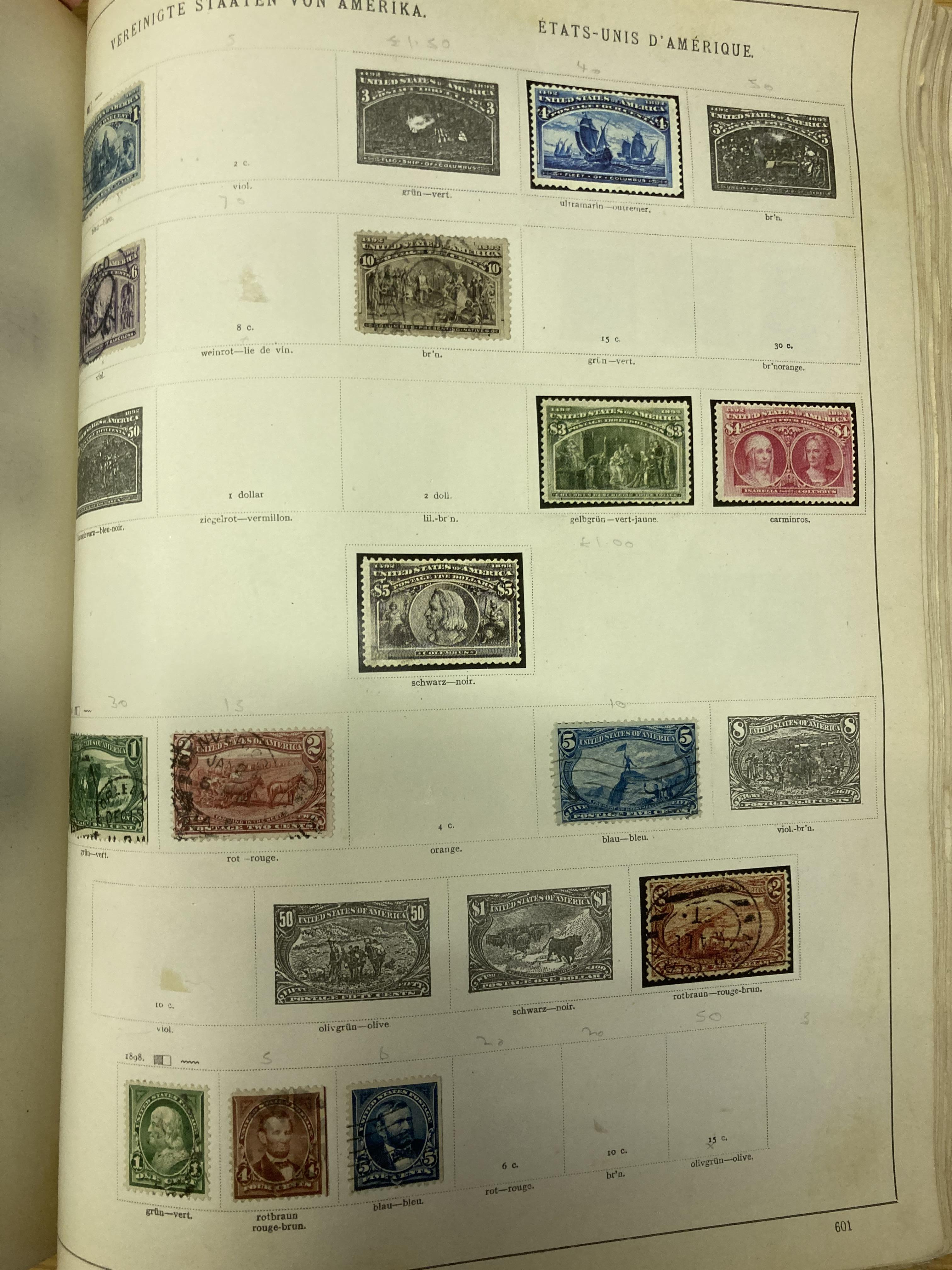 STAMPS : Large old World album with printed pages plus additional pages added. - Image 4 of 5