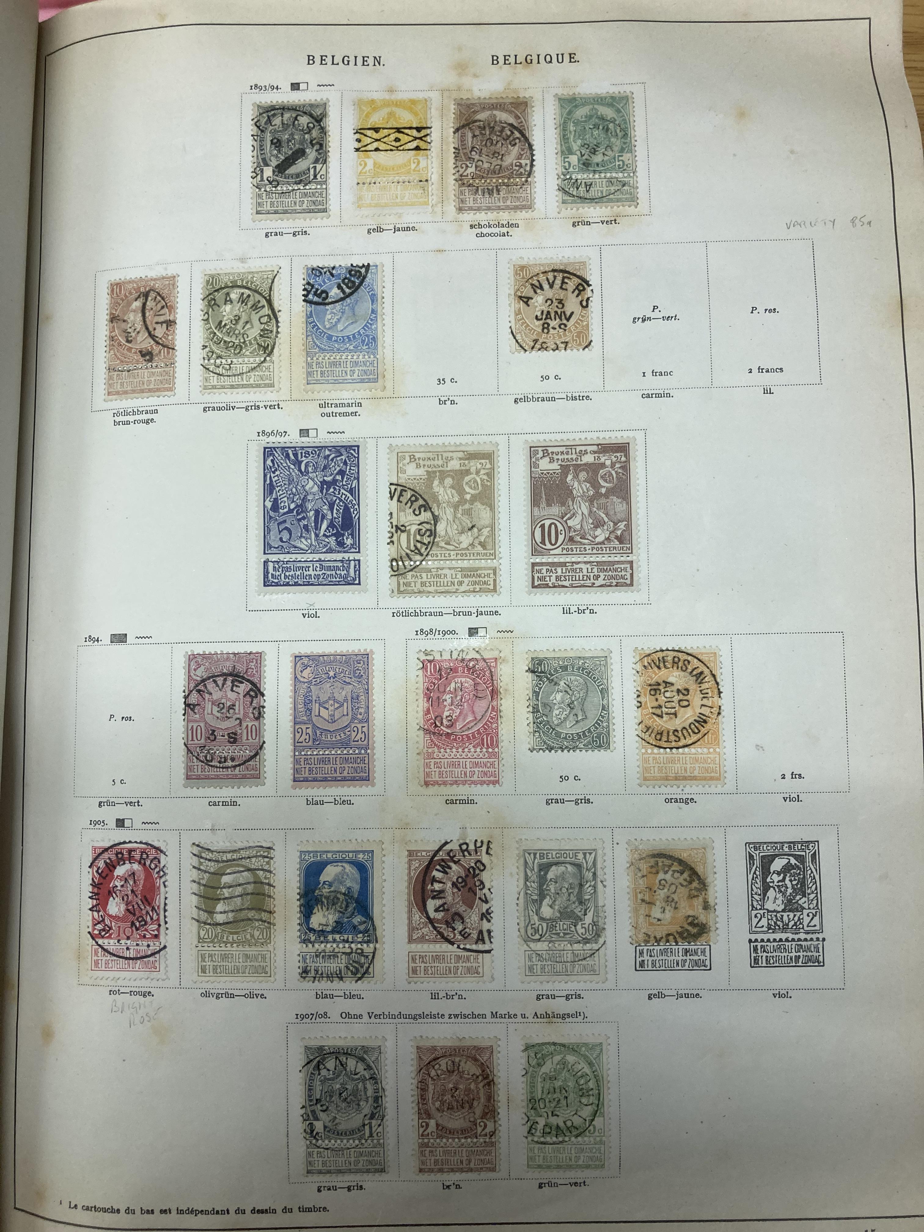STAMPS : Large old World album with printed pages plus additional pages added. - Image 2 of 5