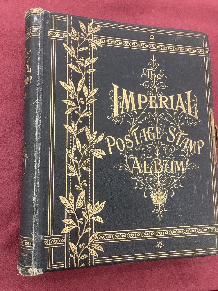 STAMPS : WORLD, 1892 Imperial Postage Stamp Album with metal clasp.