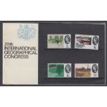 GREAT BRITAIN STAMPS : 1964 Geographical Congress presentation pack. Cat £100.