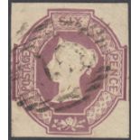 GREAT BRITAIN STAMPS 1854 6d Dull Lilac embossed fine used with light cancel SG 59