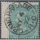 GREAT BRITAIN STAMPS 1867 1/- Deep Green plate 5,