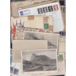 GREAT BRITAIN POSTAL HISTORY : Small batch of EDVII to QEII covers & postcards,