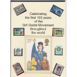 STAMPS : GIRL GUIDES, a neatly displayed collection on 23 pages etc.