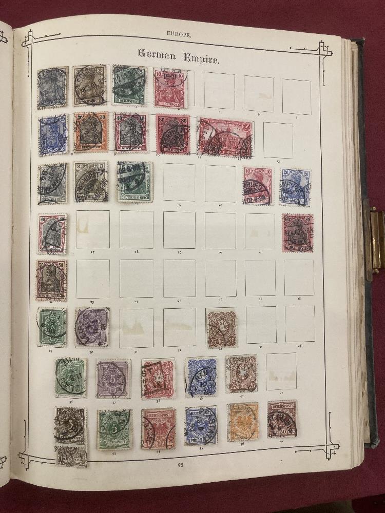 STAMPS : WORLD, 1892 Imperial Postage Stamp Album with metal clasp. - Image 2 of 4