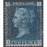 GREAT BRITAIN STAMPS 1876 2d Blue plate 15,