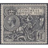 GREAT BRITAIN STAMPS : 1929 £1 PUC unmounted mint SG 438