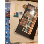 STAMPS : WORLD, box with accumulation of revenue stamps, fiscals, cinderellas, some forgeries etc.