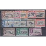 STAMPS ASCENSION 1956 definitive mounted mint set to 10/- Cat £140