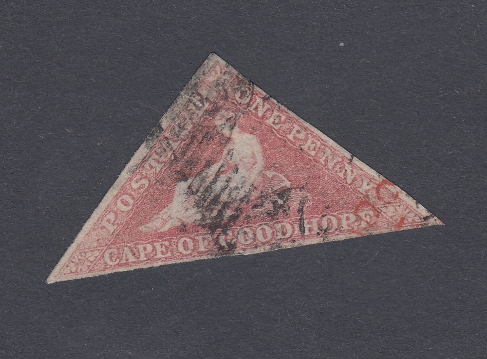 STAMPS SOUTH AFRICA 1855-63 Cape of Good Hope 1d average used example