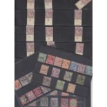 GREAT BRITAIN STAMPS : Hagner page of Penny Lilac control singles plus 3 stock cards of used QV to