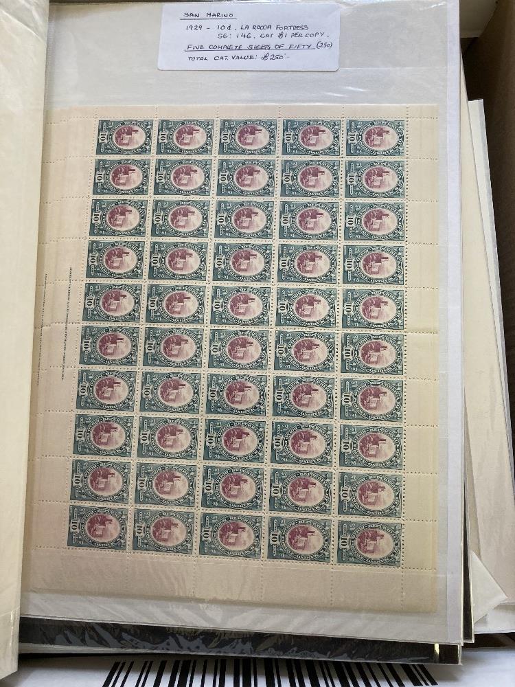 STAMPS WORLD, box with mostly European countries, Singapore, French & Italian Colonies, - Image 5 of 6
