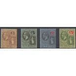 STAMPS BRITISH VIRGIN ISLANDS 1922-28 GV set of four M/M, wmk Mult. Crown CA, SG 82-85.