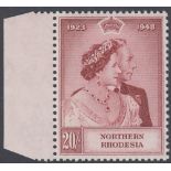 STAMPS NORTHERN RHODESIA, 1948 Silver Wedding pair, fine M/M, SG 48-49.