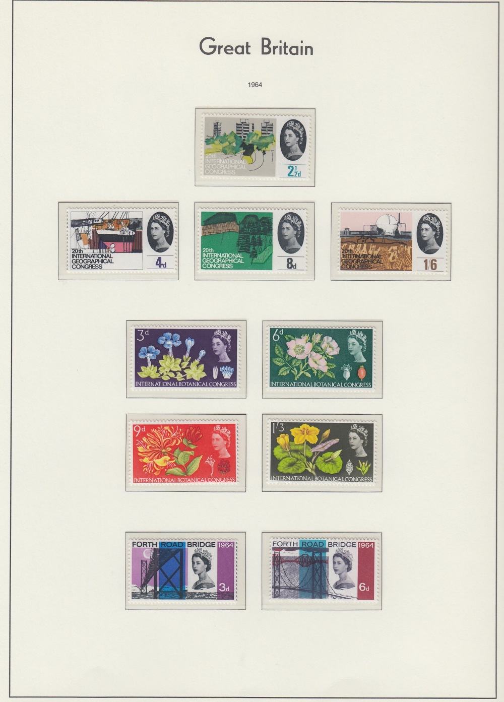 GREAT BRITAIN STAMPS 1953 to 1970 unmounted mint commems,