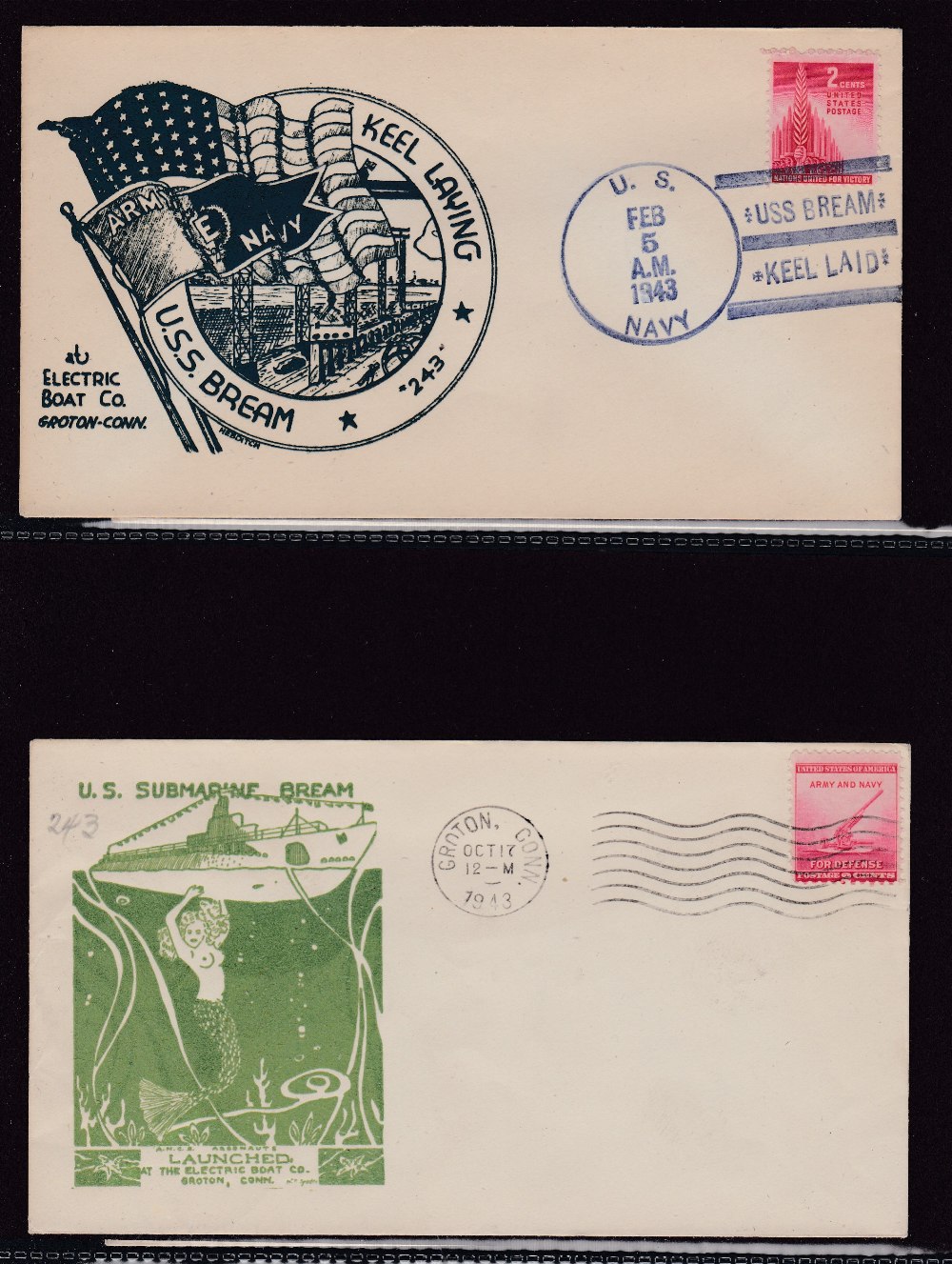 STAMPS Submarines, album of 222 different covers, many are signed. - Image 2 of 3