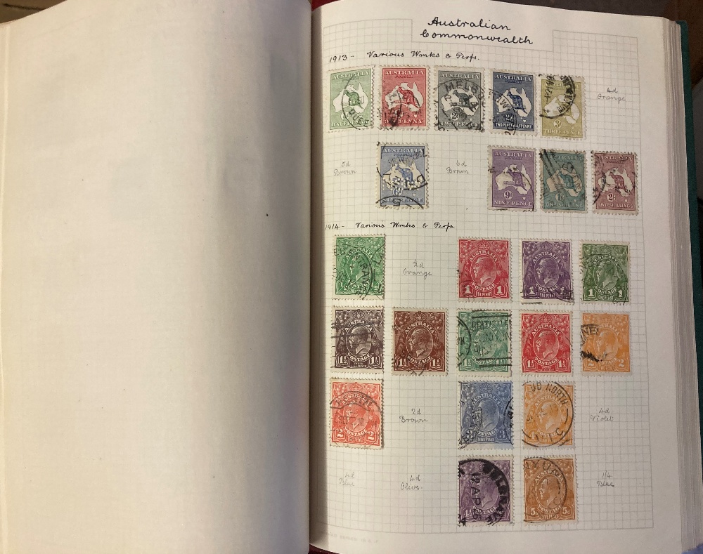 STAMPS BRITISH COMMONWEALTH, box with seven albums and a small stockbook. - Image 2 of 9