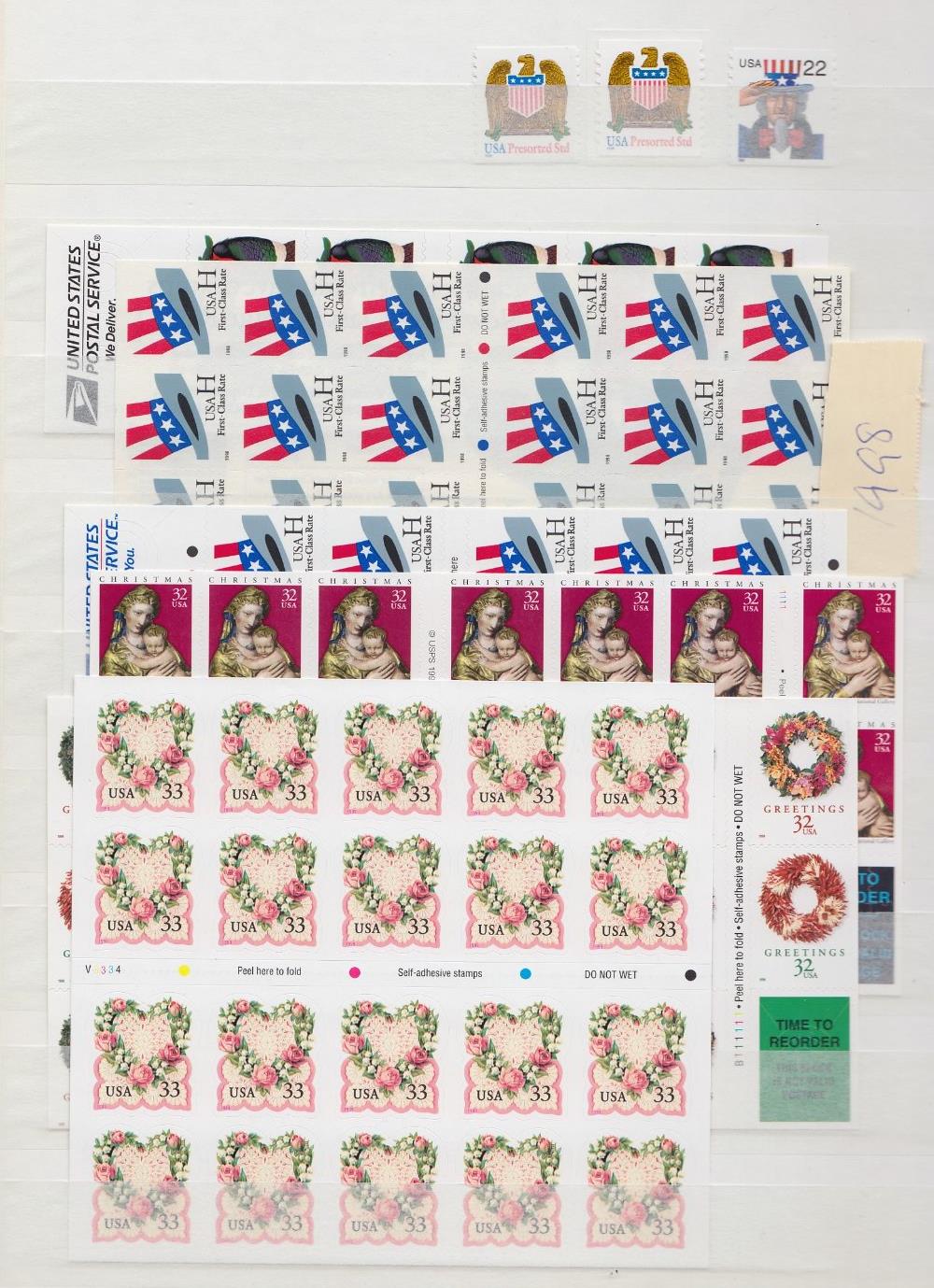 STAMPS USA Stockbook with mostly modern mint with booklets, self adhesive sheetlets etc. - Image 2 of 2