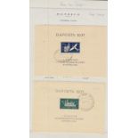 STAMPS DANZIG 1937 First National Philatelic Exhibition, pair of used miniature sheets,