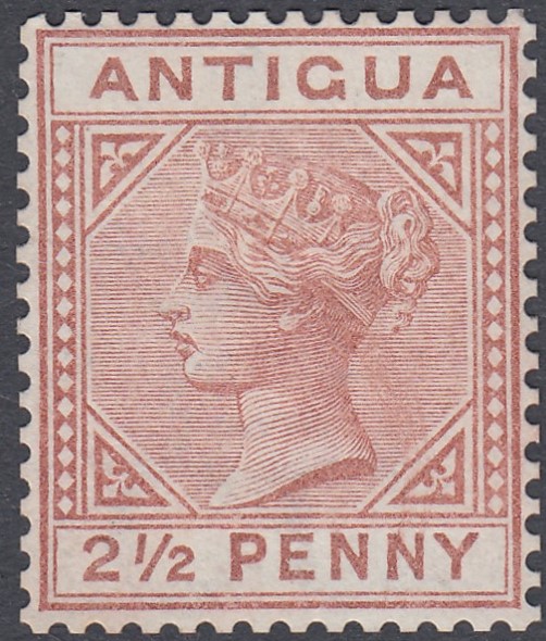 STAMPS ANTIGUA 1879 2 1/2d Red Brown,