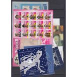 STAMPS Green stock book with German Cinderella stamps, 100's including sheets,