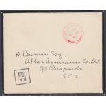 GREAT BRITAIN STAMPS 1936 Official Paid on mourning envelope, 20th July 1936, ERVIII cachet.