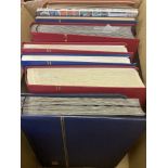 STAMPS Mixed box of eight stock books and albums mainly mint and used Commonwealth but there are