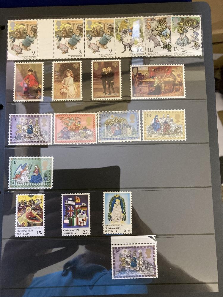 STAMPS WORLD, box with seven albums and a folder. - Image 2 of 16