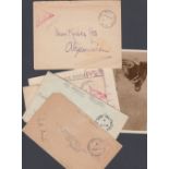 STAMPS POSTAL HISTORY EGYPT, seven WWI covers or cards all with Army Post Office datestamps,