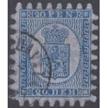 STAMPS FINLAND 1866 20p fine used with superb perfs SG 36 Cat £140