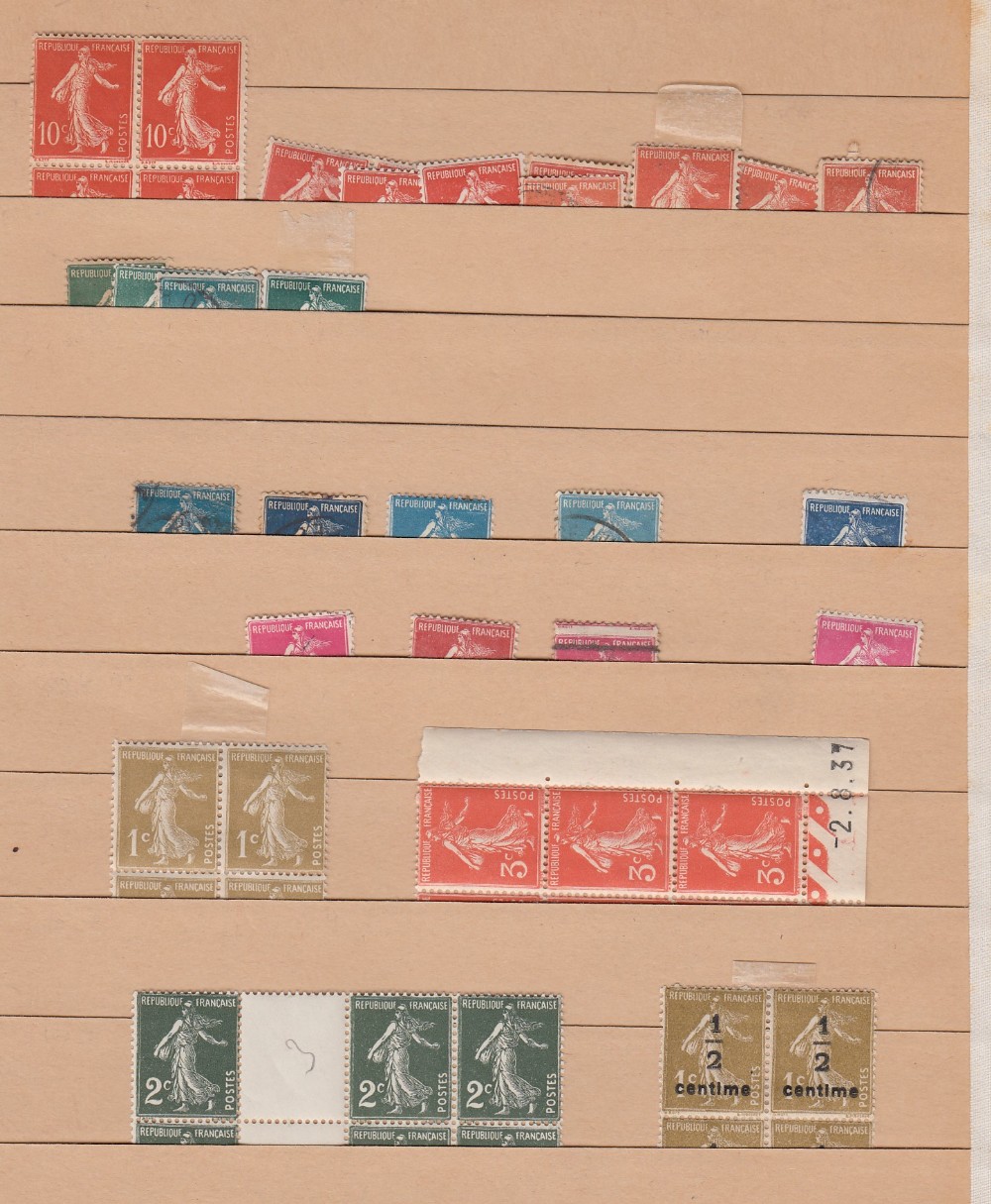 STAMPS FRANCE Mint and used on old stock pages, - Image 2 of 3