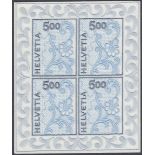 STAMPS SWITZERLAND 2000 St Gallen EMBROIDERY minisheet ,