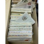 STAMPS POSTAL HISTORY Shoebox of over 600 covers mainly West Germany,