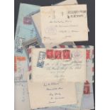 STAMPS POSTAL HISTORY INDIA, a small group of 18 WWII forces maritime mail from India to England.