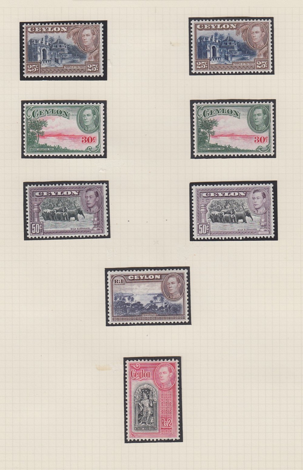 STAMPS George VI mint and used in green springback album, - Image 2 of 3