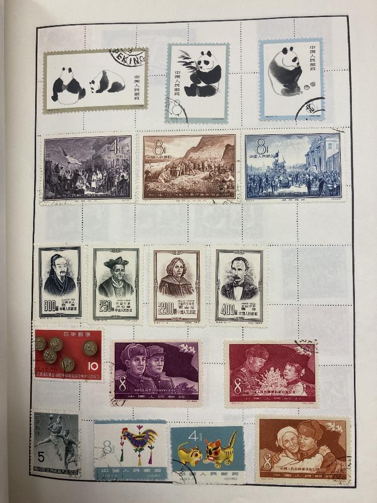 STAMPS WORLD, box with seven albums and a folder. - Image 13 of 16