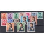 STAMPS HONG KONG 1962-73 definitive set mounted mint to $20